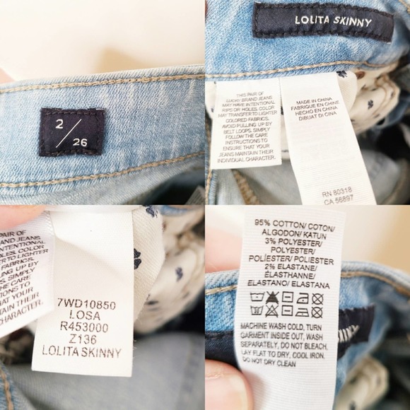 Lucky Brand Lolita Skinny Frayed Los Altos Jeans - Picture 7 of 7